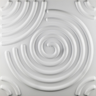 आधुनिक 3 डी पीवीसी दीवार पैनलों का वजन 1.36 किलोग्राम / वर्गमीटर मैट सफेद रंग धुआं प्रूफ है